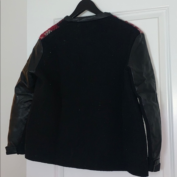 NUDE light shiny jacket with ecoleather sleeves - Picture 4 of 6